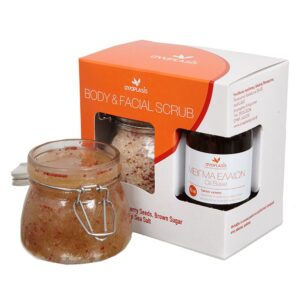 Anaplasis Body & Facial Scrub με Καστανή Ζάχαρη – Ελληνικό Αλάτι Μεσολογγίου & Σπόρους Cranberry (250gr)